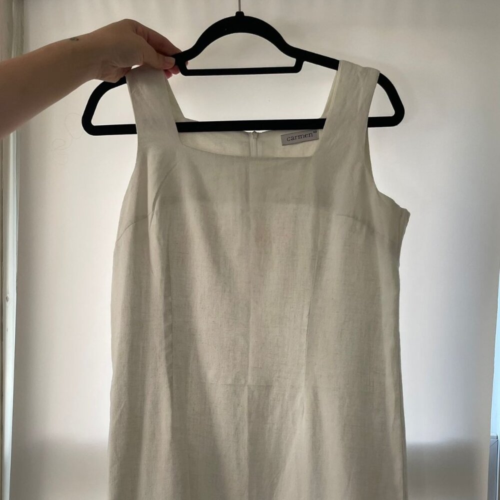 white cotton dress